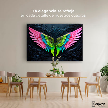 Cuadros Decorativos Canvas Revolution | Alas Angel Lucido | Montaje4