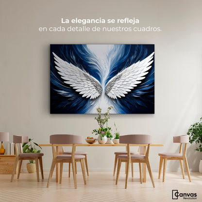 Cuadros Decorativos Canvas Revolution | Alas Angel Marina | Montaje4