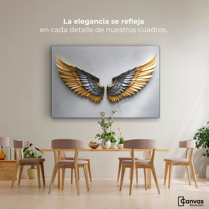 Cuadros Decorativos Canvas Revolution | Alas Angel Sereno | Montaje4