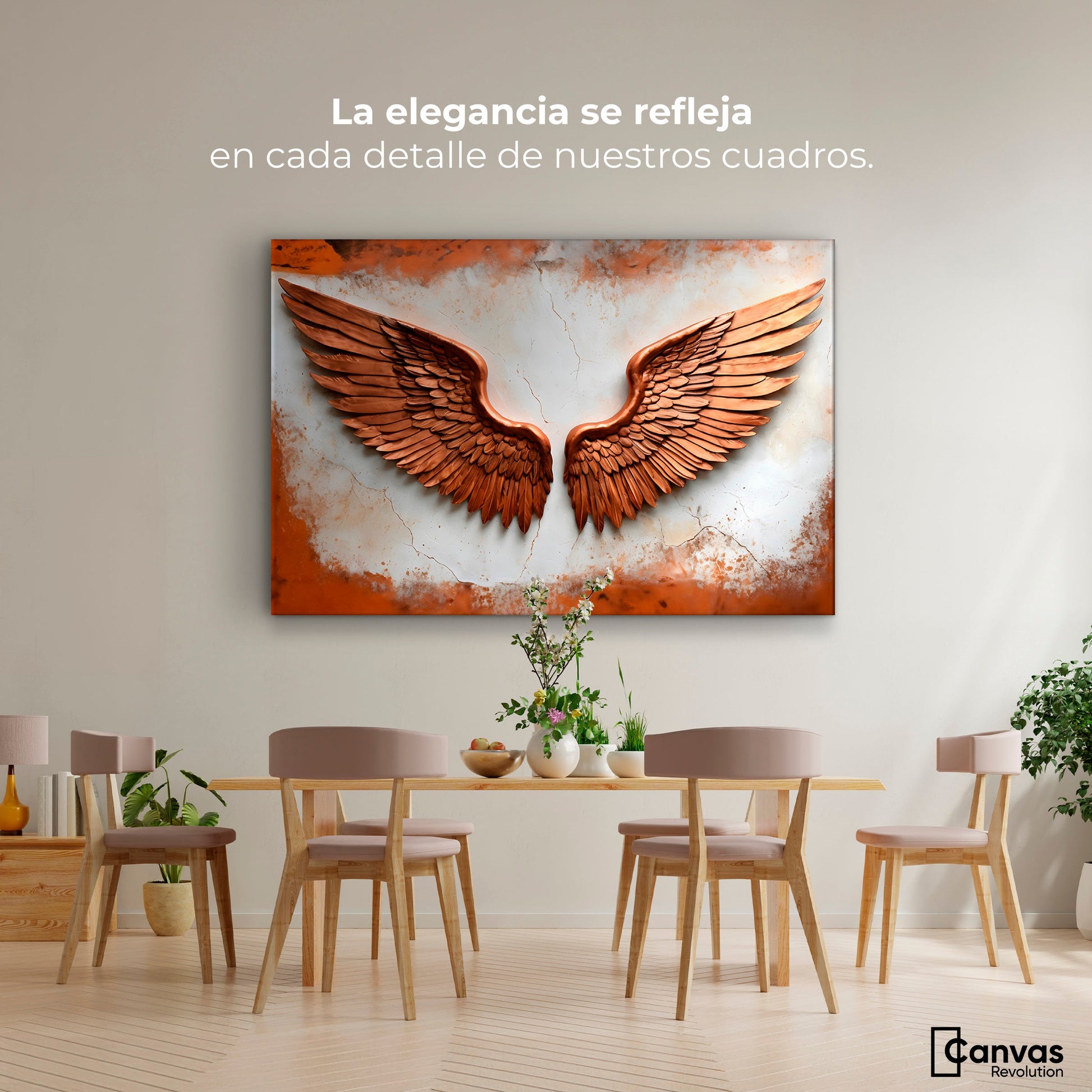 Cuadros Decorativos Canvas Revolution | Alas Angel Sublime | Montaje4