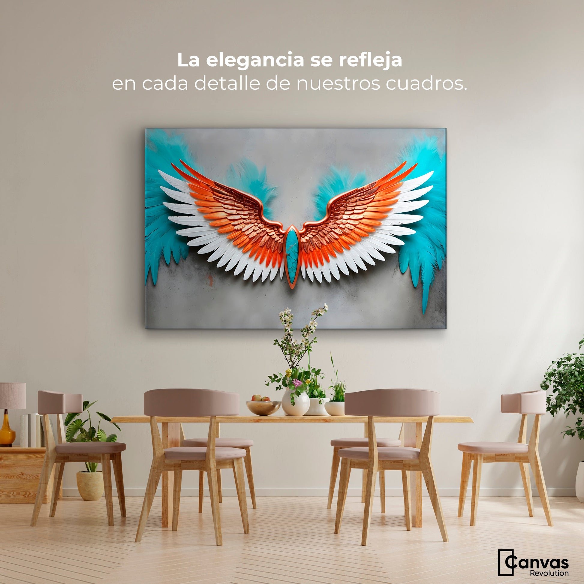 Cuadros Decorativos Canvas Revolution | Alas Angel Suenos | Montaje4