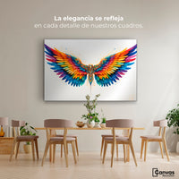 Cuadros Decorativos Canvas Revolution | Alas Color De Angel | Montaje4