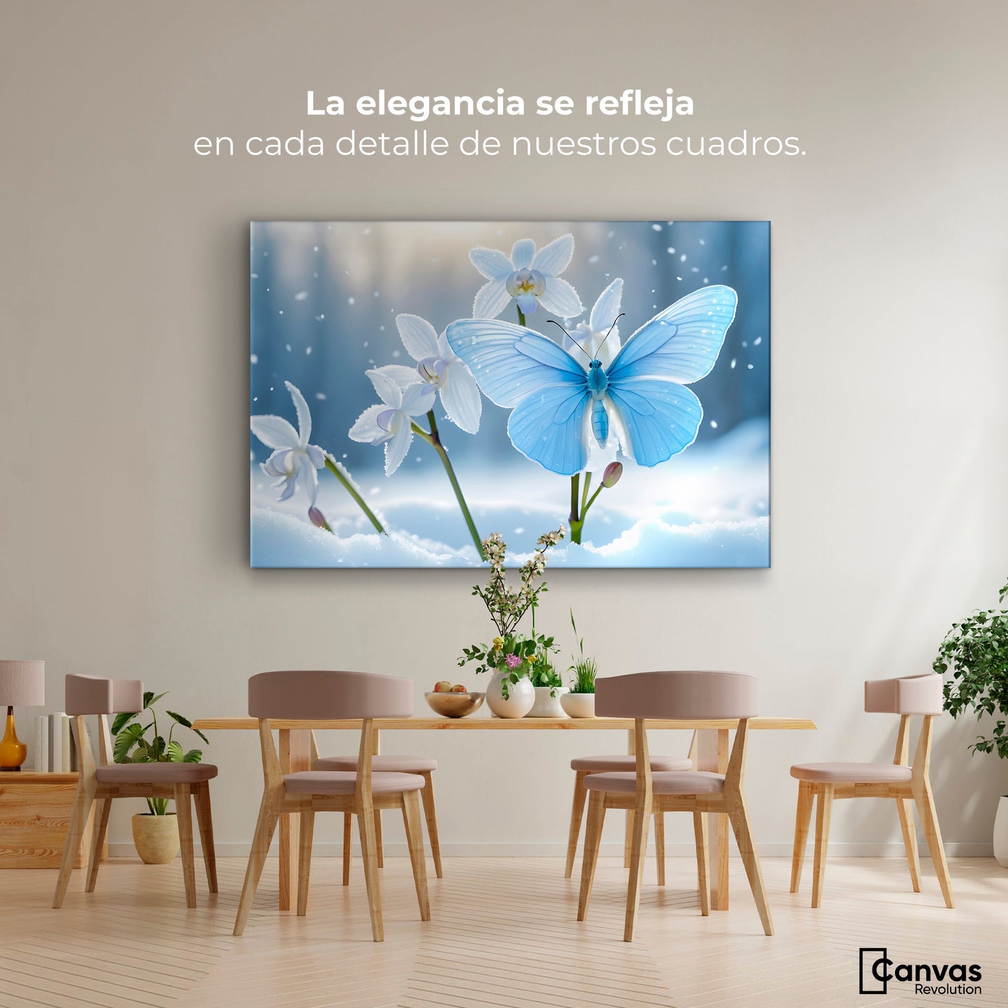 Cuadros Decorativos Canvas Revolution | Alas En Hielo | Montaje4