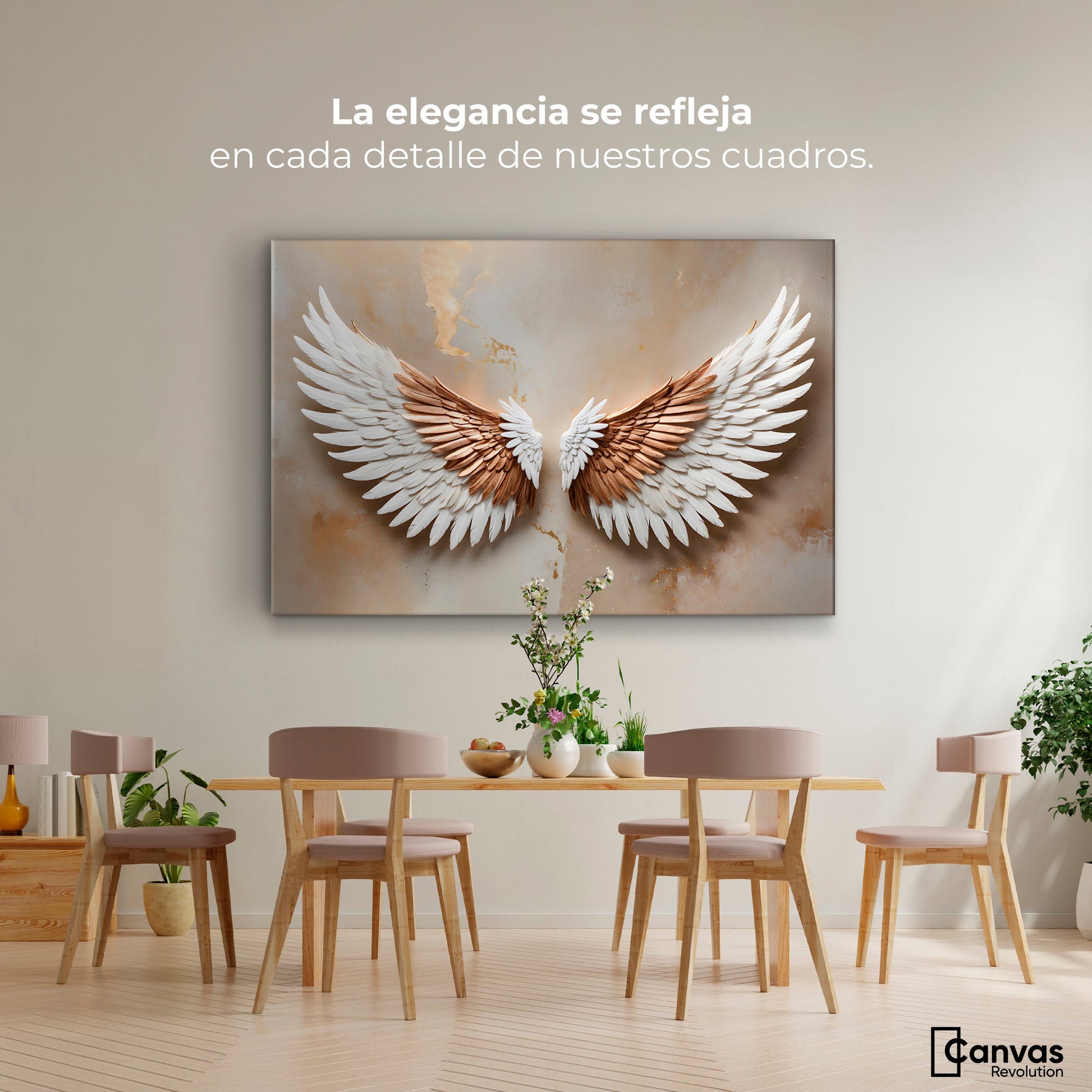 Cuadros Decorativos Canvas Revolution | Alas Espiritu Sol | Montaje4