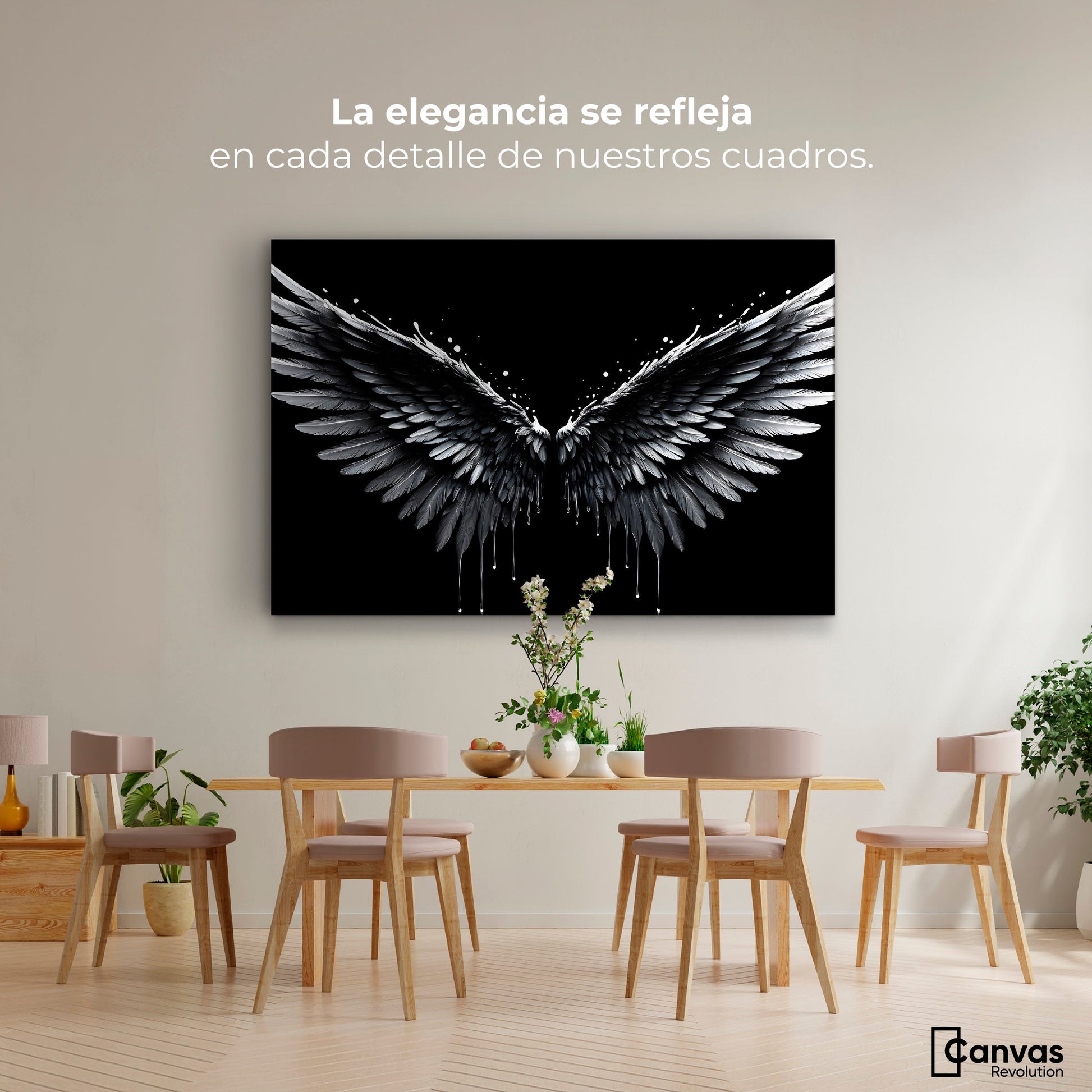 Cuadros Decorativos Canvas Revolution | Alas Esplendidas | Montaje4