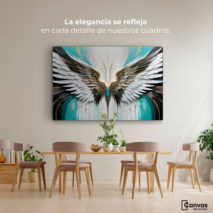 Cuadros Decorativos Canvas Revolution | Alas Eternas Angel | Montaje4