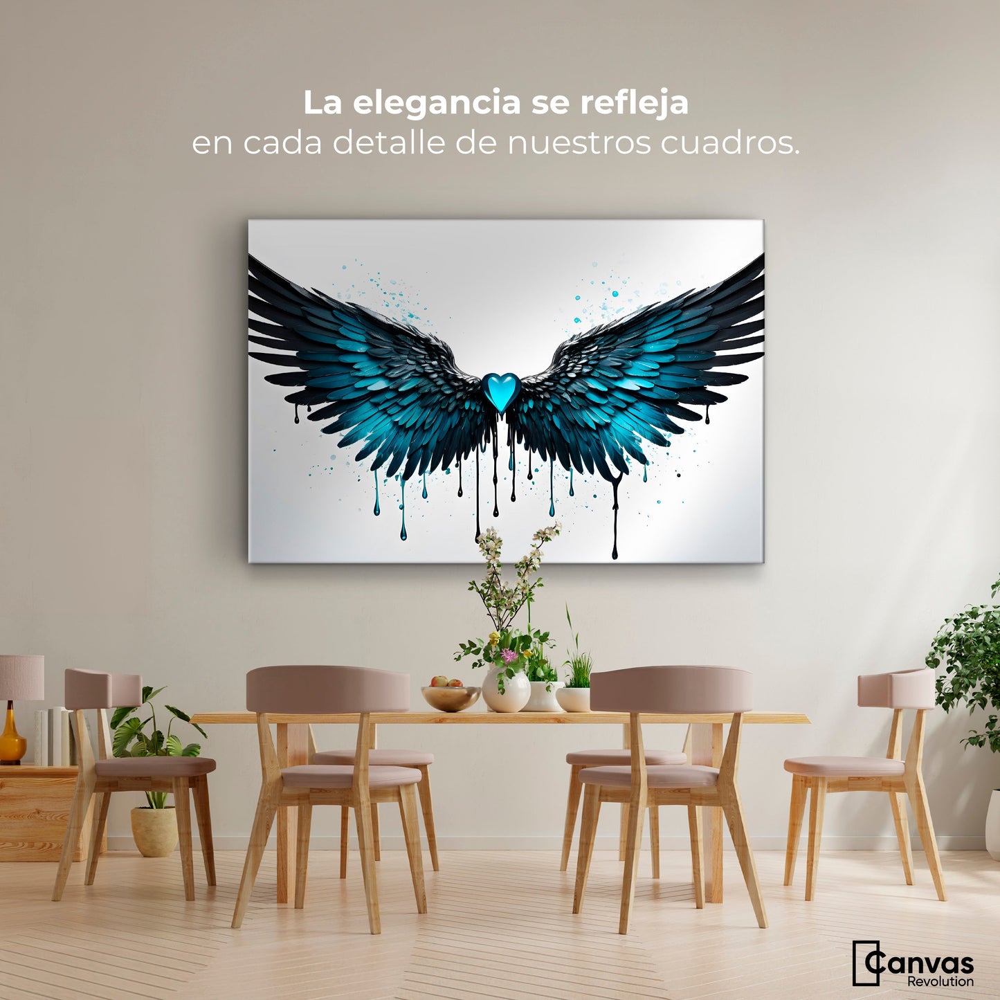 Cuadros Decorativos Canvas Revolution | Alas Piedra Angel | Montaje4