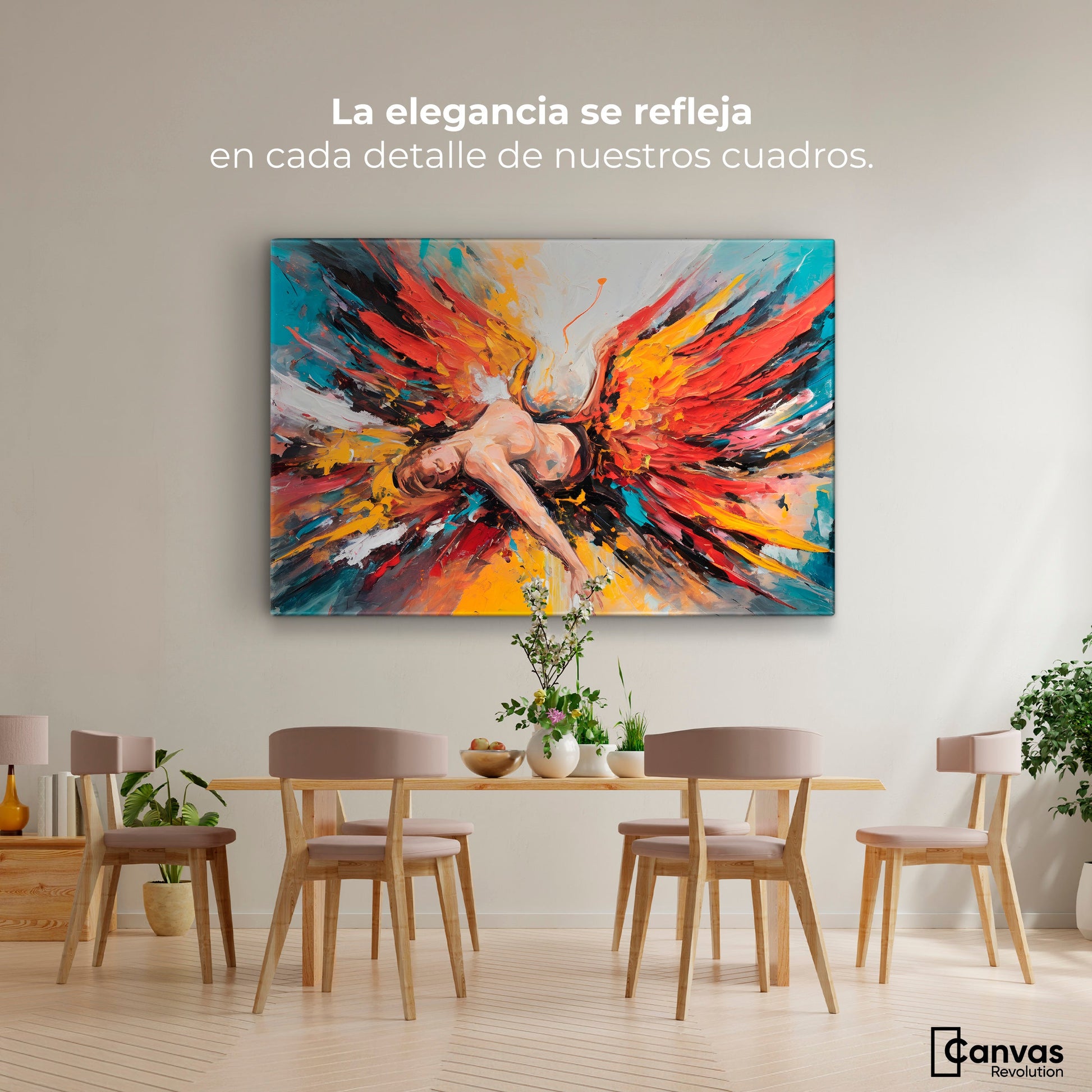 Cuadros Decorativos Canvas Revolution | Angel Caido Colores | Montaje4
