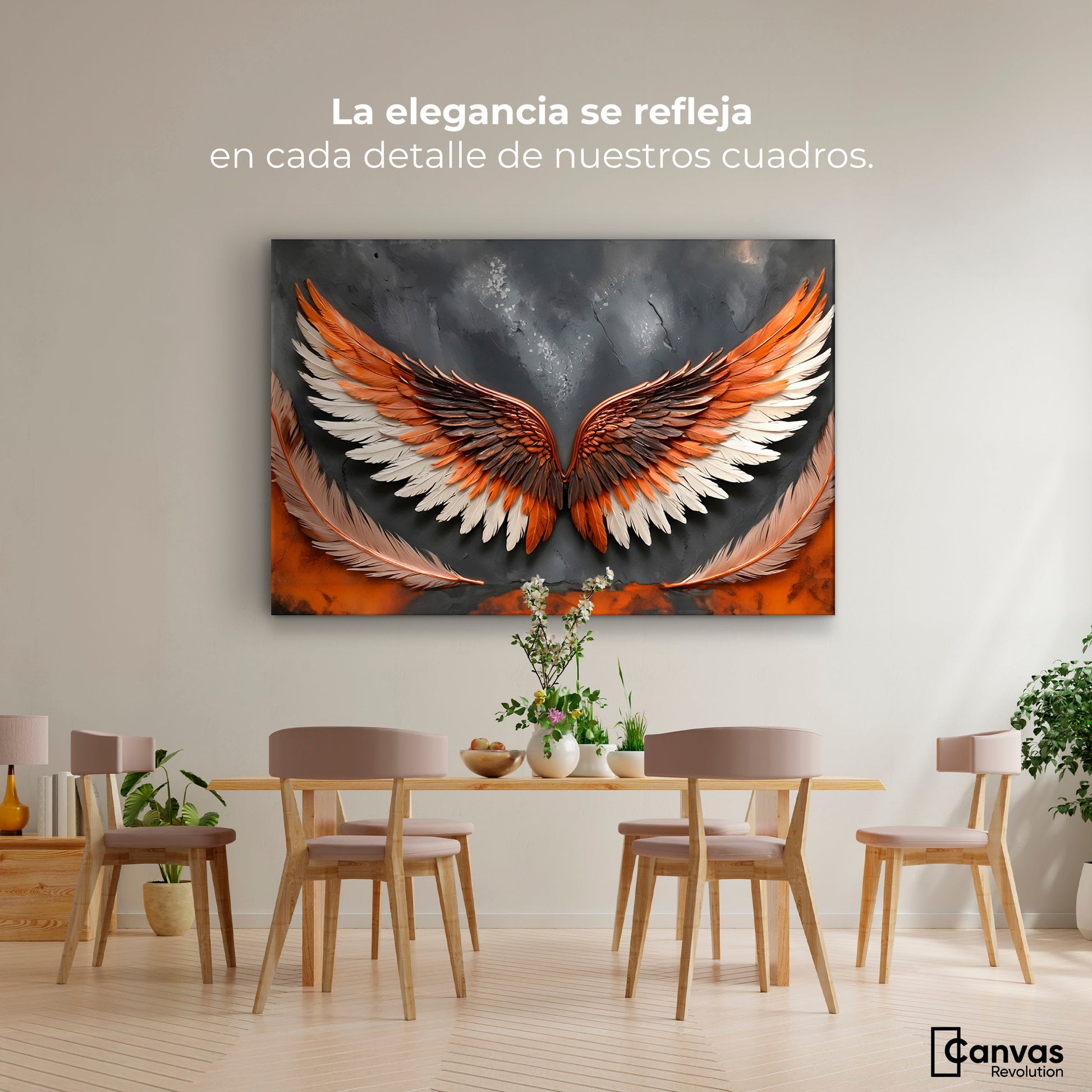Cuadros Decorativos Canvas Revolution | Angel Luz Divina | Montaje4
