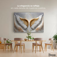 Cuadros Decorativos Canvas Revolution | Angel Luz Radiante | Montaje4
