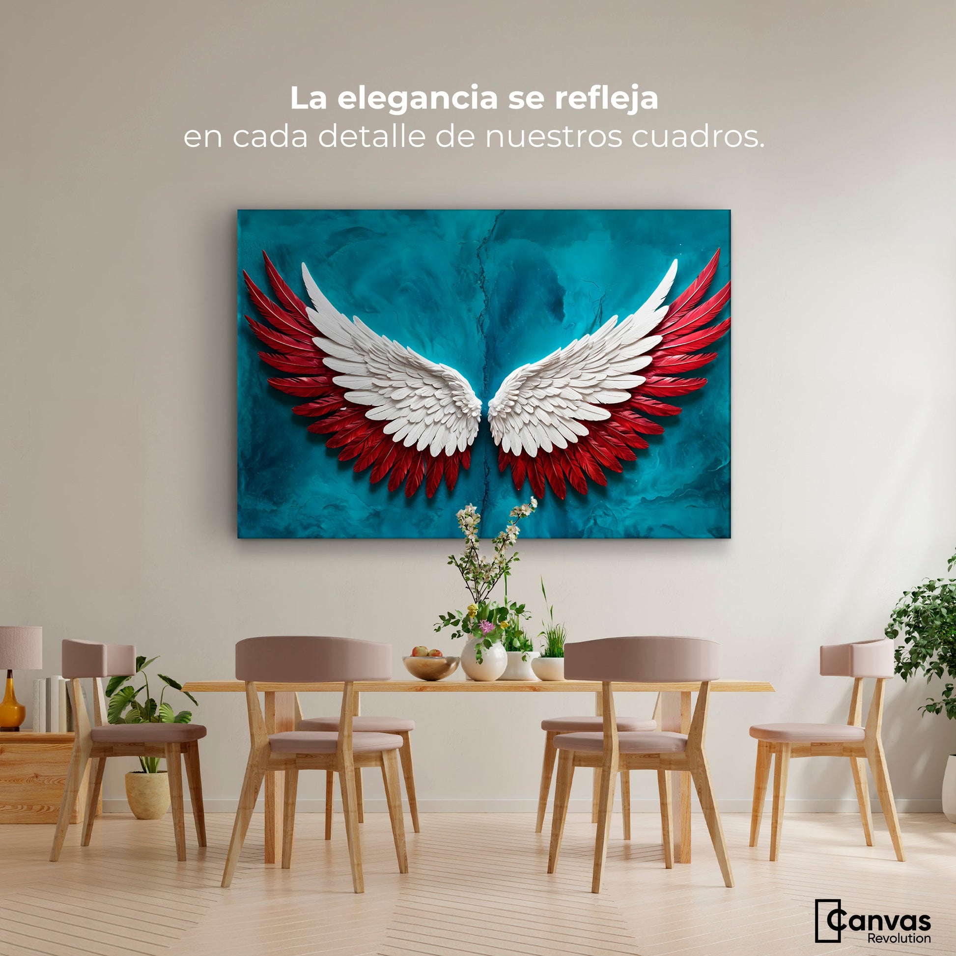 Cuadros Decorativos Canvas Revolution | Angel Vuelo Puro | Montaje4