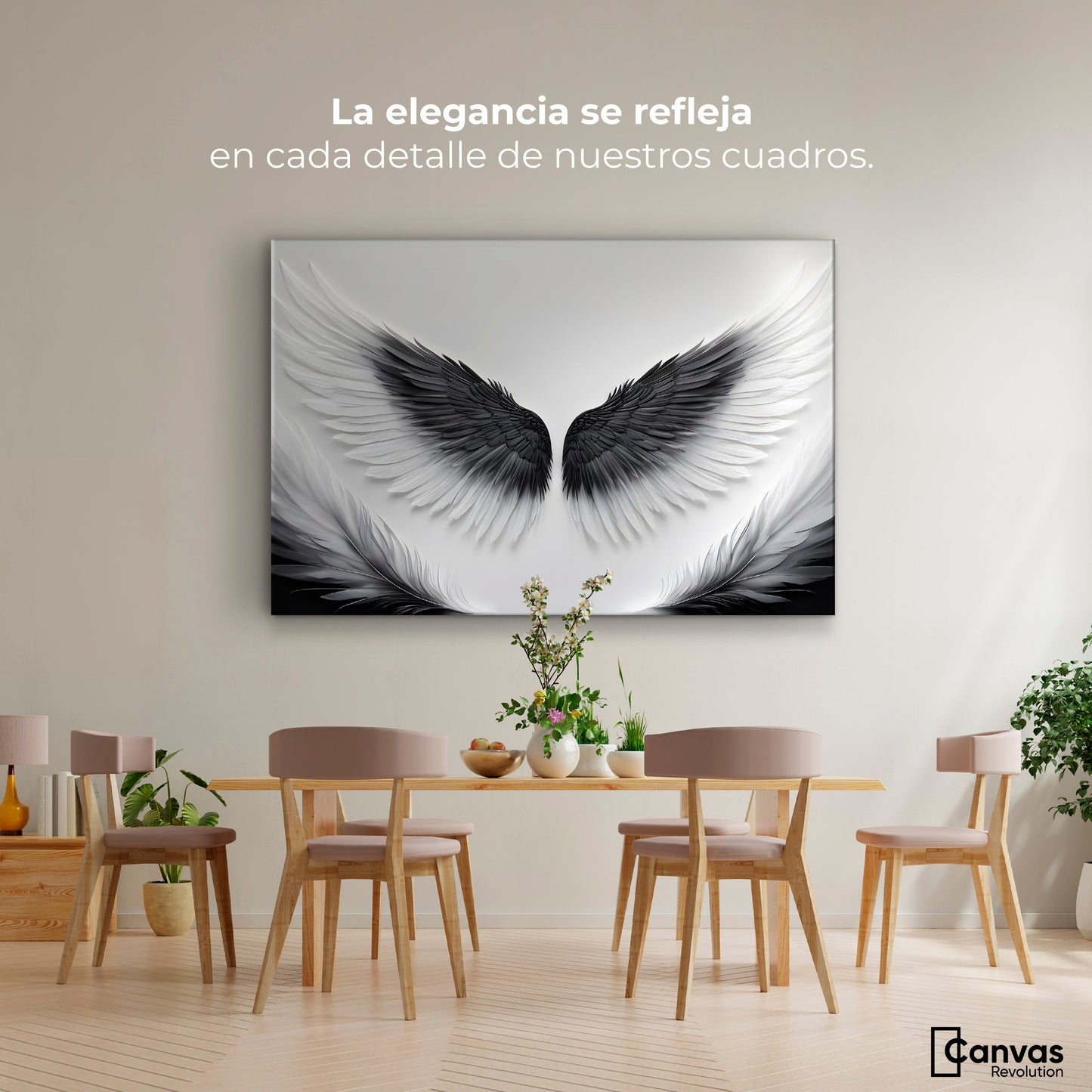 Cuadros Decorativos Canvas Revolution | Angel Vuelo Sagrado | Montaje4