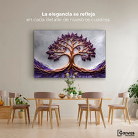 Cuadros Decorativos Canvas Revolution | Arbol Vida Lavanda | Montaje4