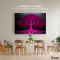 Cuadros Decorativos Canvas Revolution | Arbol Vida Rosa | Montaje4