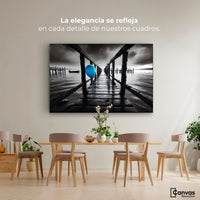 Cuadros Decorativos Canvas Revolution | Azul En El Muelle | Montaje4