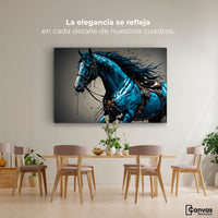 Cuadros Decorativos Canvas Revolution | Brillo Azul Equino | Montaje4