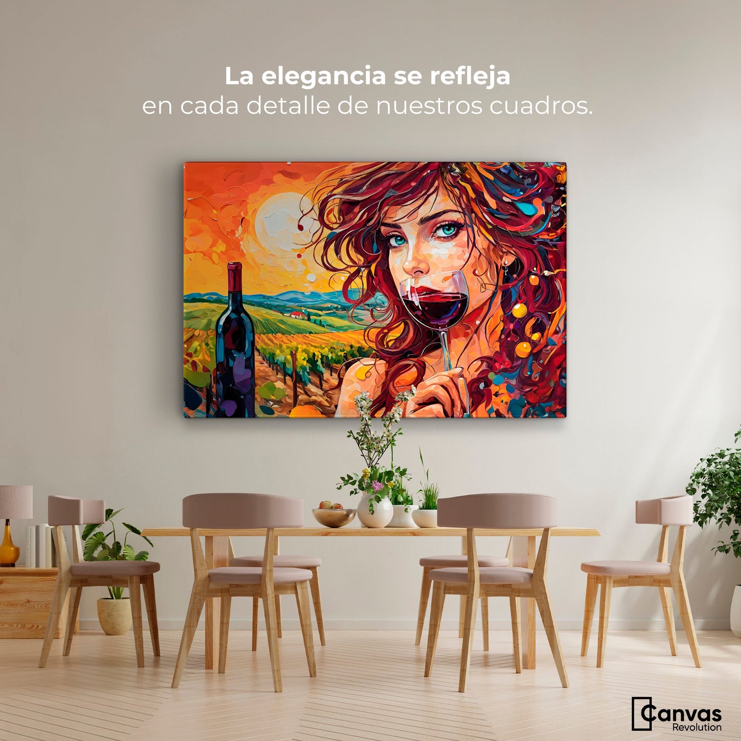 Cuadros Decorativos Canvas Revolution | Brindis Bajo Sol | Montaje4