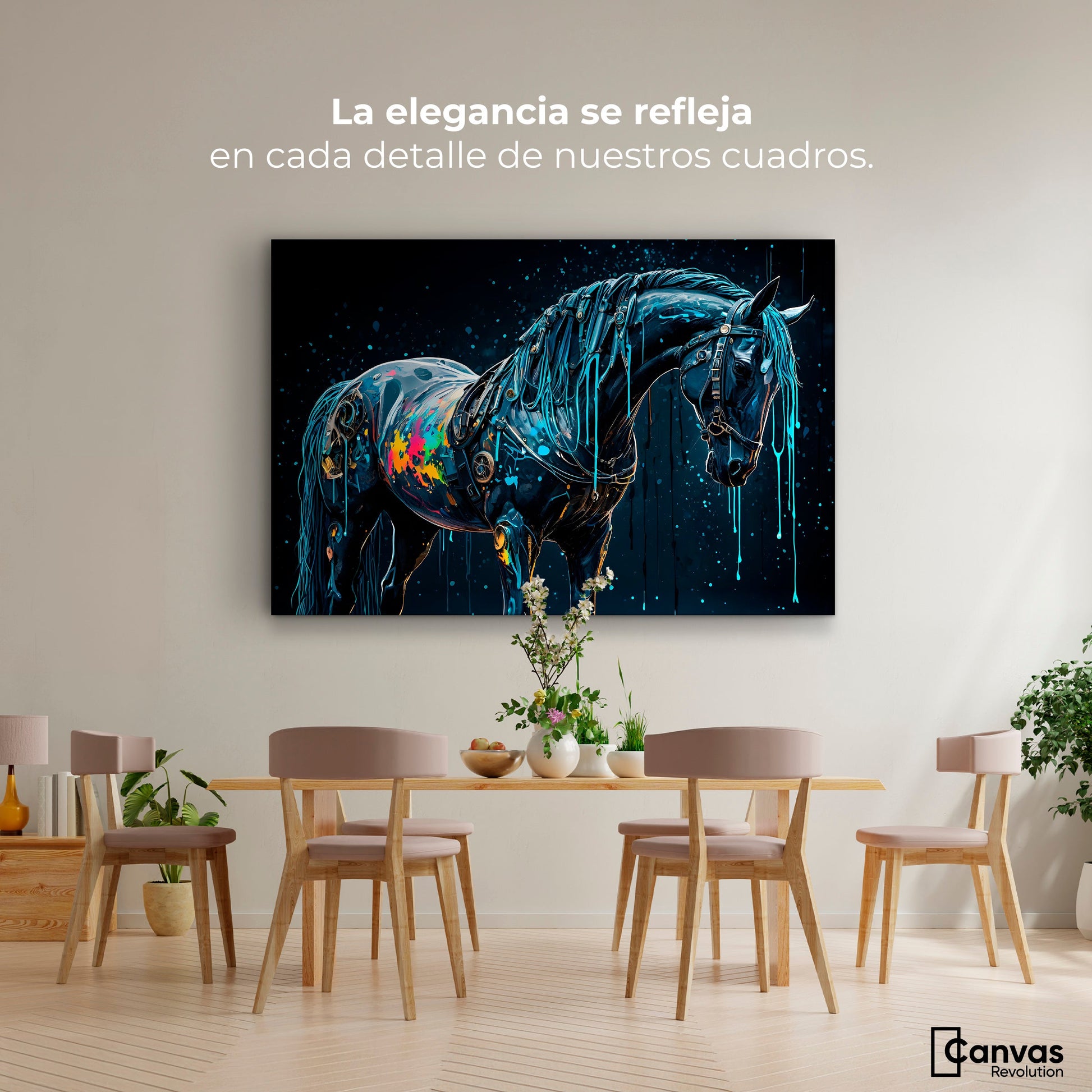 Cuadros Decorativos Canvas Revolution | Caballo Fusiones | Montaje4