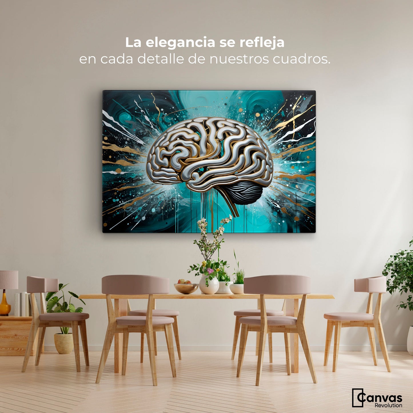 Cuadros Decorativos Canvas Revolution | Cerebro Iluminado | Montaje4