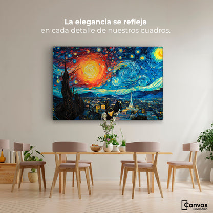 Cuadros Decorativos Canvas Revolution | Cielo De Van Gogh | Montaje4