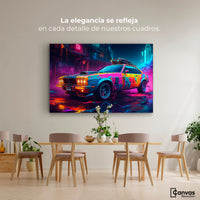 Cuadros Decorativos Canvas Revolution | Coche Abstracto | Montaje4