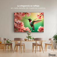 Cuadros Decorativos Canvas Revolution | Colibri Danza Flor | Montaje4