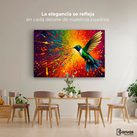 Cuadros Decorativos Canvas Revolution | Colibri Radiante | Montaje4
