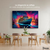 Cuadros Decorativos Canvas Revolution | Crepusculo Acuatico | Montaje4