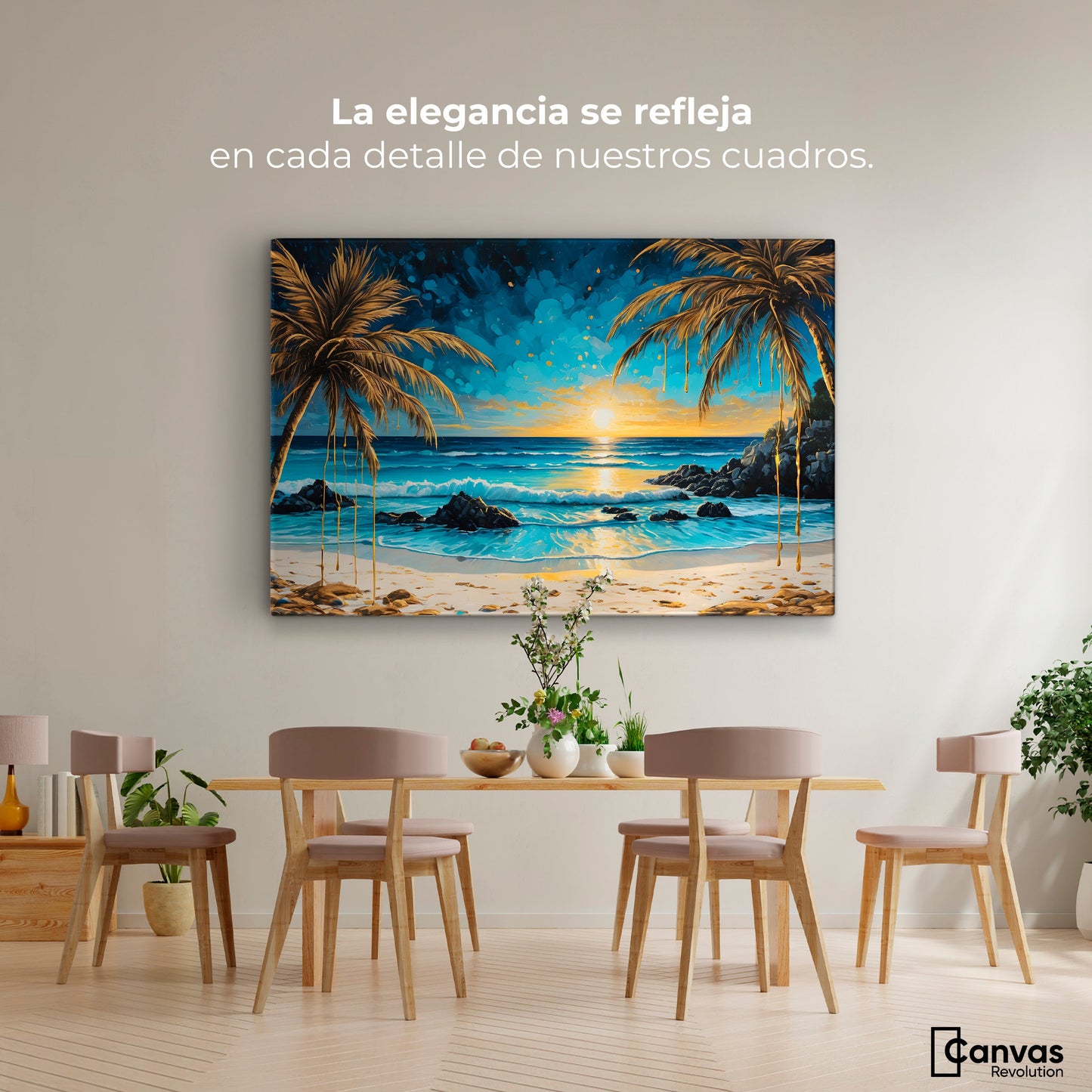 Cuadros Decorativos Canvas Revolution | Crepusculo Tropical | Montaje4