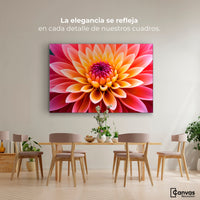 Cuadros Decorativos Canvas Revolution | Dahlia Vibrante | Montaje4