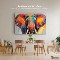Cuadros Decorativos Canvas Revolution | Elefante Marfil | Montaje4