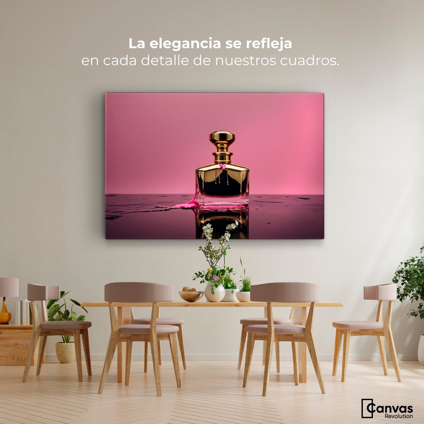 Cuadros Decorativos Canvas Revolution | Esencias Rosadas | Montaje4