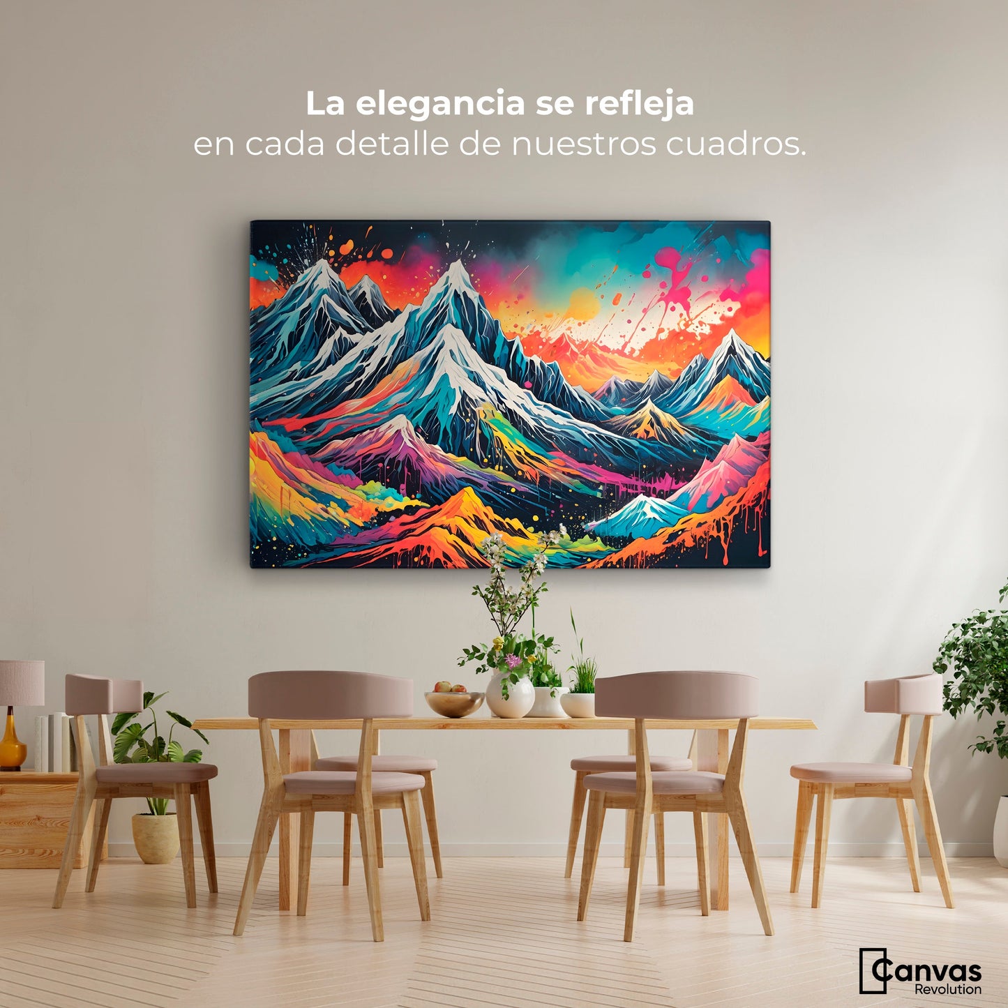 Cuadros Decorativos Canvas Revolution | Explosion Montanas | Montaje4