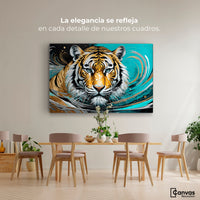 Cuadros Decorativos Canvas Revolution | Fuerza Del Tigre | Montaje4