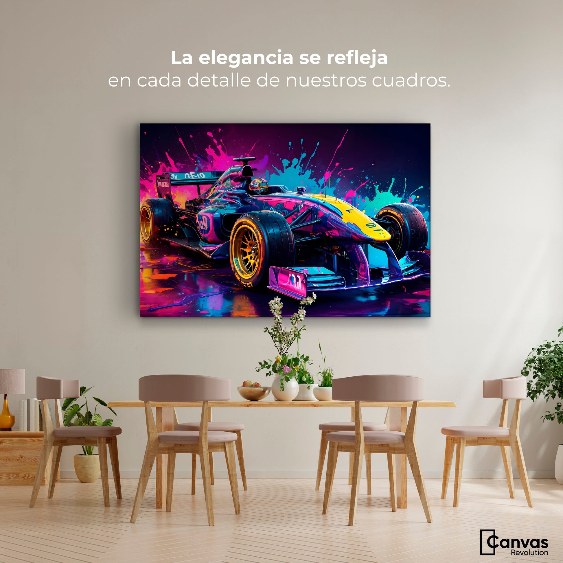 Cuadros Decorativos Canvas Revolution | Furia Multicolor | Montaje4