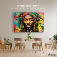 Cuadros Decorativos Canvas Revolution | Fusion Urbana Rasta | Montaje4
