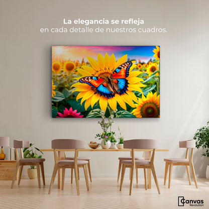 Cuadros Decorativos Canvas Revolution | Girasol Y Colores | Montaje4