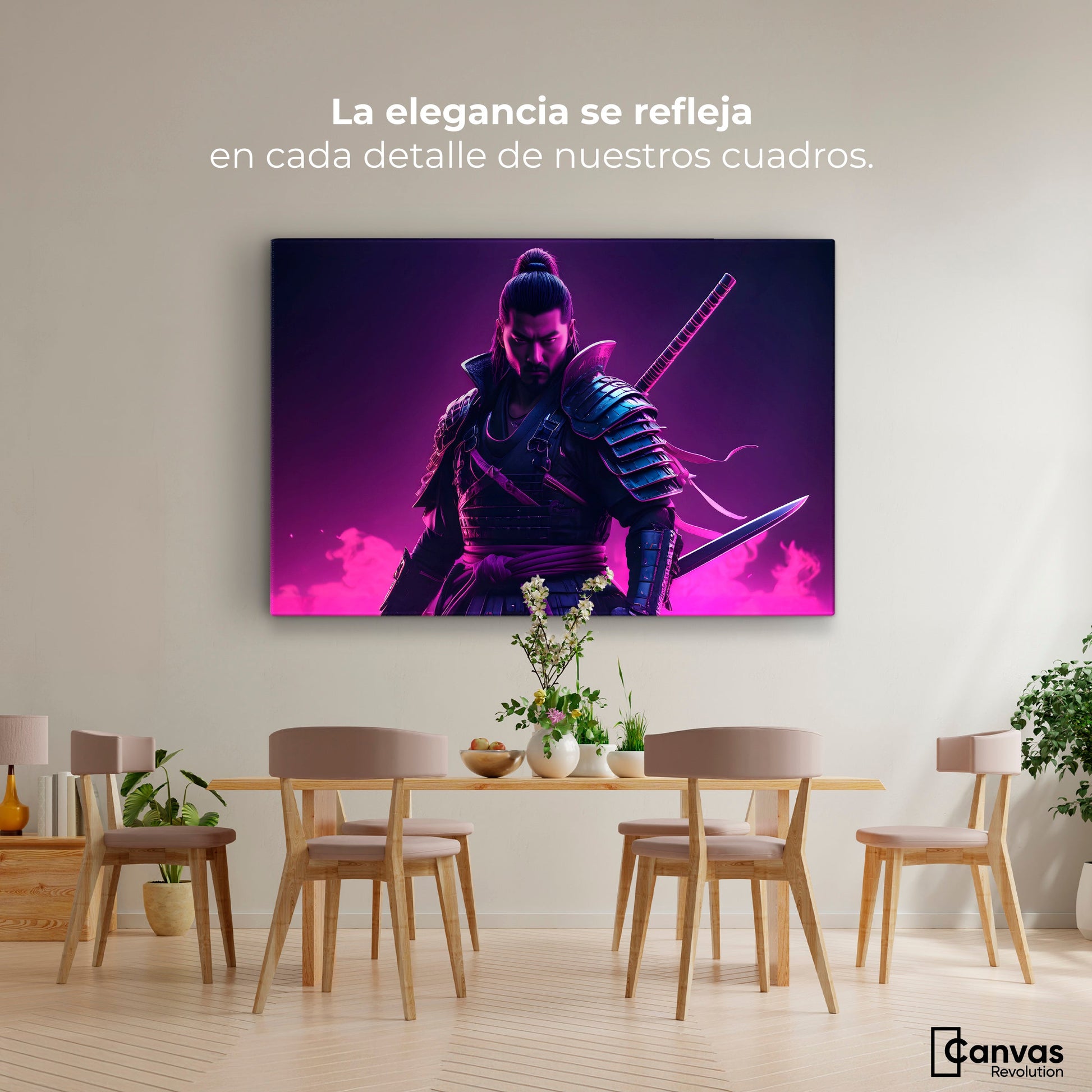 Cuadros Decorativos Canvas Revolution | Guerrero Samurai | Montaje4