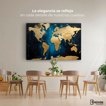 Cuadros Decorativos Canvas Revolution | Horizonte Dorado | Montaje4