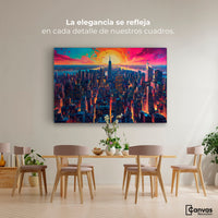 Cuadros Decorativos Canvas Revolution | Horizonte Vibrante | Montaje4