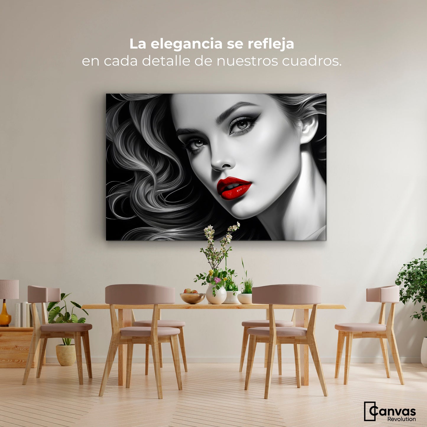 Cuadros Decorativos Canvas Revolution | Labios De Pasion | Montaje4