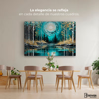 Cuadros Decorativos Canvas Revolution | Lago En Calma Tarde | Montaje4