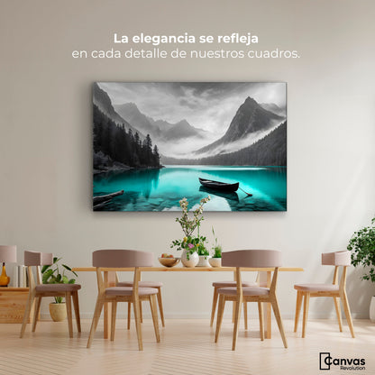 Cuadros Decorativos Canvas Revolution | Lago Esmeralda | Montaje4