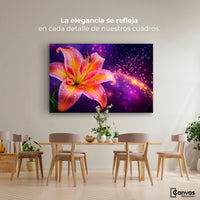 Cuadros Decorativos Canvas Revolution | Lirio Celestial | Montaje4