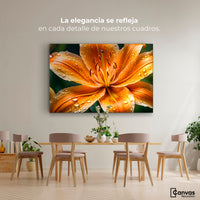 Cuadros Decorativos Canvas Revolution | Lirio Fuego Salvaje | Montaje4
