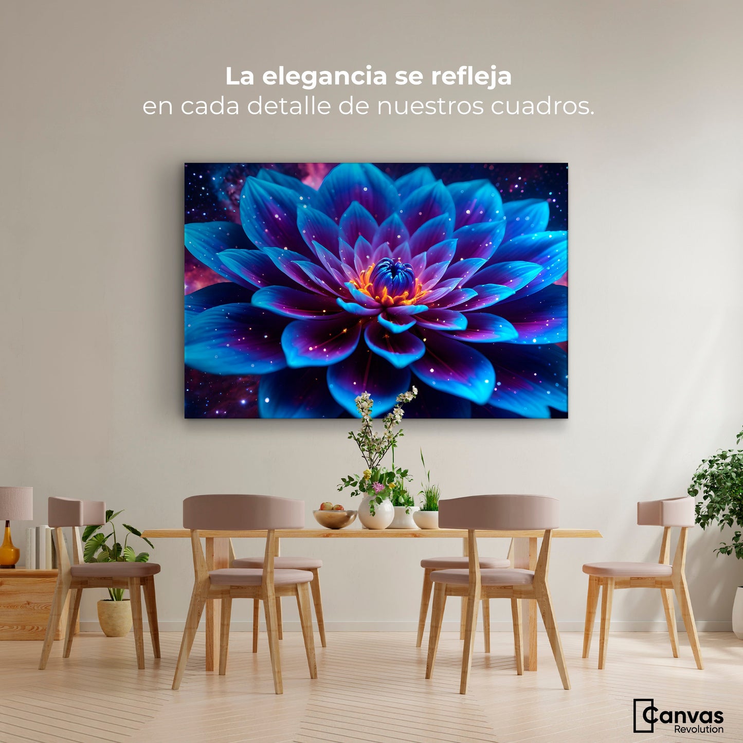 Cuadros Decorativos Canvas Revolution | Luz Violeta Divina | Montaje4