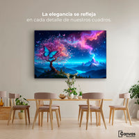 Cuadros Decorativos Canvas Revolution | Mariposa Cosmica | Montaje4