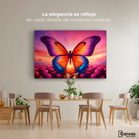 Cuadros Decorativos Canvas Revolution | Mariposa En El Alba | Montaje4