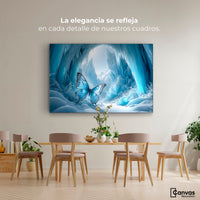 Cuadros Decorativos Canvas Revolution | Mariposa Glacial | Montaje4