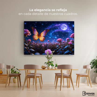 Cuadros Decorativos Canvas Revolution | Mariposa Lunar | Montaje4